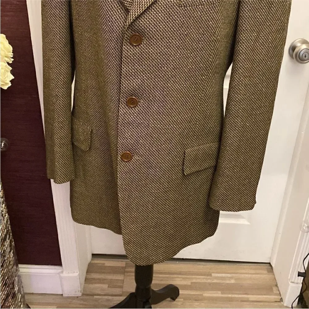 Giorgio Armani Brown Herringbone  virgin wool Blazer, L